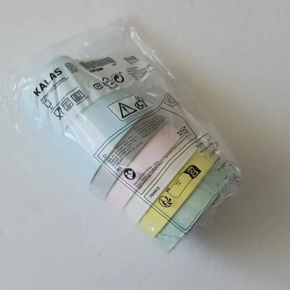 Ikea Kalas Children Kids Cups Tumblers Glasses Plastic Pastel Colors Set 6 New